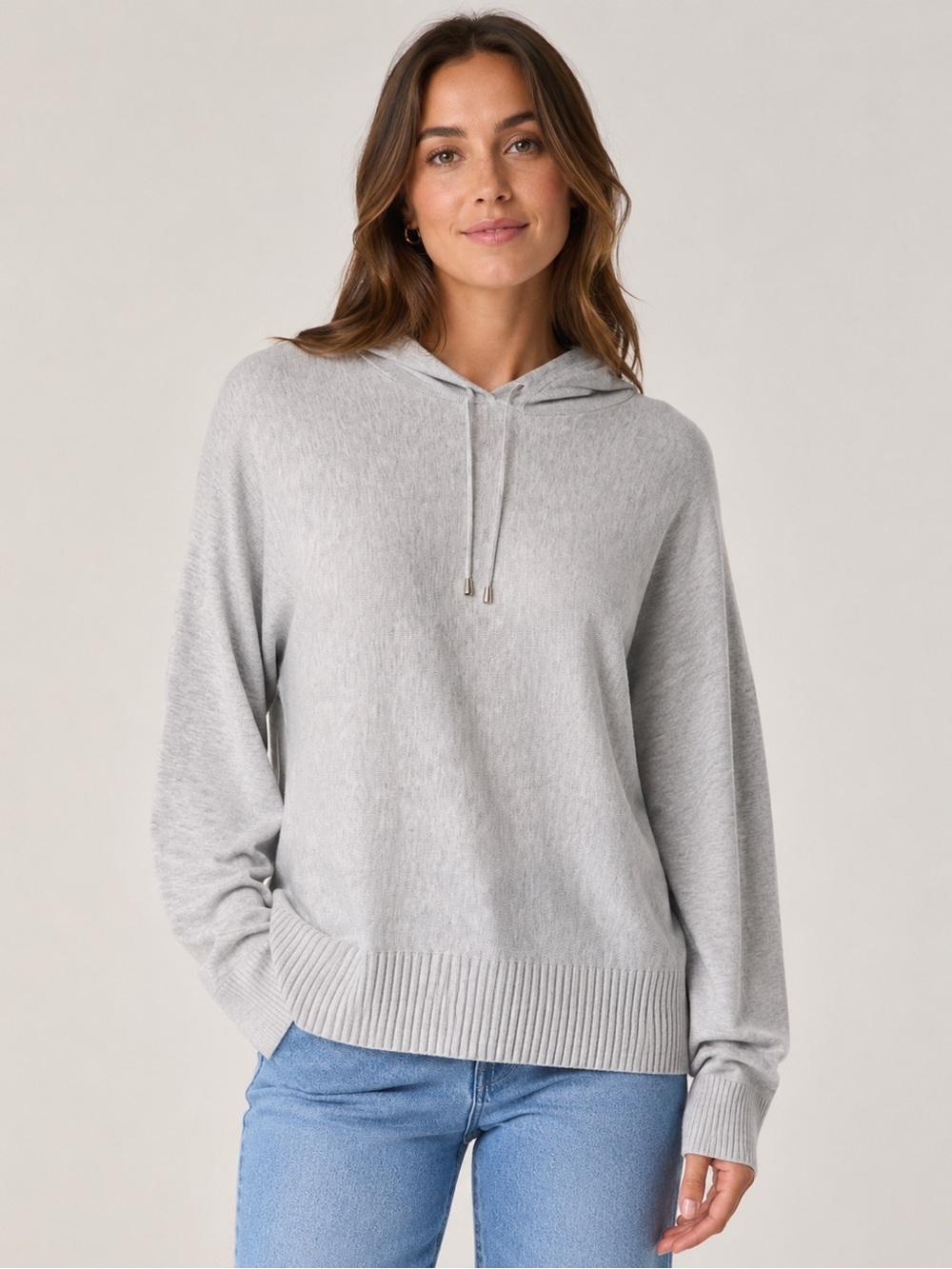 Cyrus Light Gray Knit Hoodie NWT